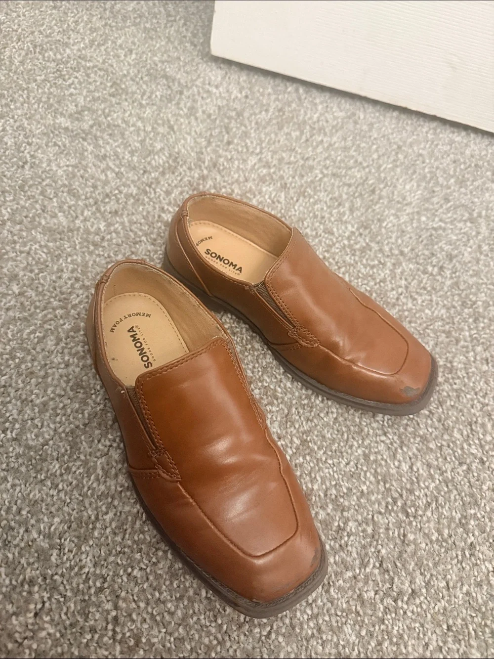 Sonoma Boys Tan Slip-On Dress Loafers